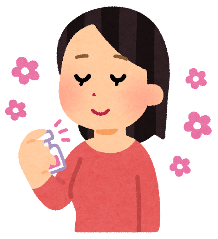 当日の“仕上げ”スイッチ（ミント・香り・温感）のイラスト